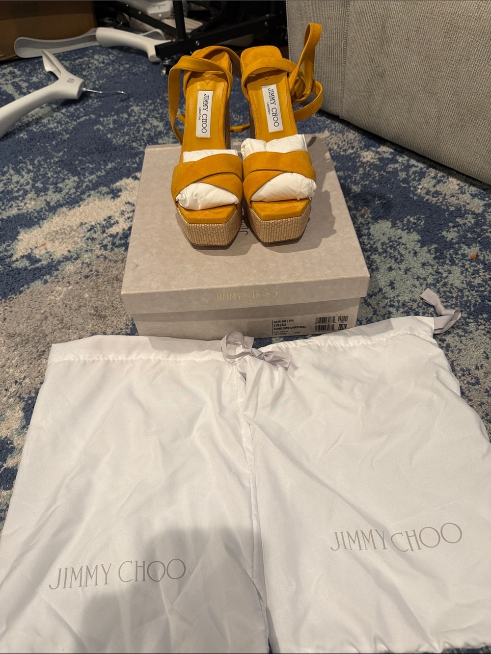 Brand new jimmy choo sunflower/natural heels SIZE 39 1/2